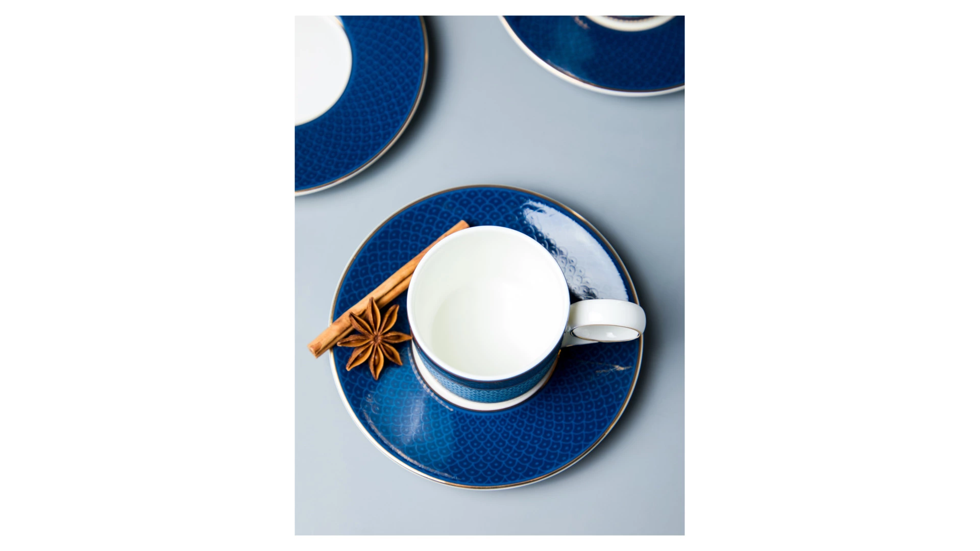 Набор чашек кофейных с блюдцами Decor de table Стайл 100 мл, 4 шт, фарфор
