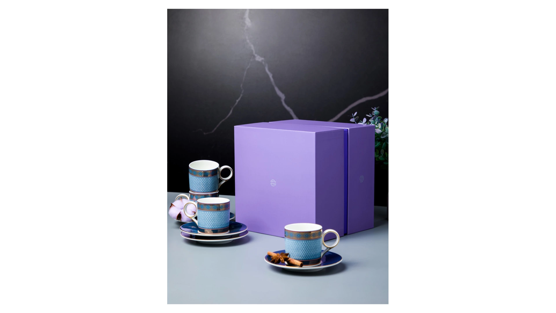 Набор чашек кофейных с блюдцами Decor de table Стайл 100 мл, 4 шт, фарфор