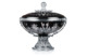 Кубок с крышкой Cluev Decor 43х43х43 см, хрусталь, черно-прозрачный, бронза, серебрение, п/к