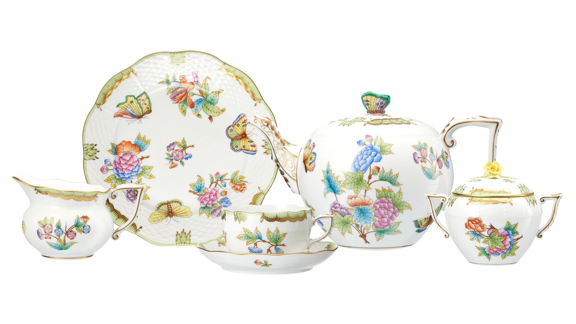 Сервиз чайный Herend Виктория на 6 персон 21 предмет, фарфор
