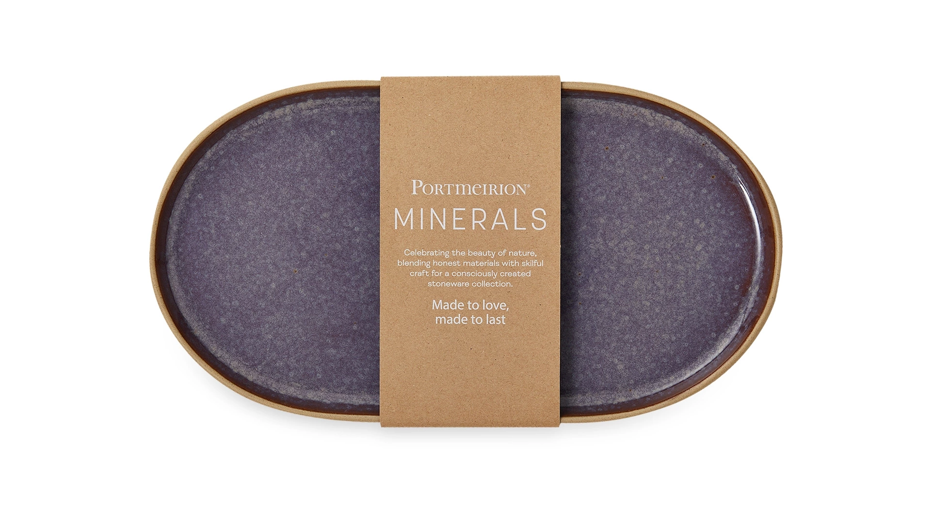 Блюдо овальное Portmeirion Минералы Аметист 34х18 см, керамика