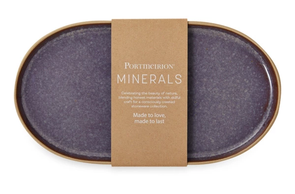Блюдо овальное Portmeirion Минералы Аметист 34х18 см, керамика