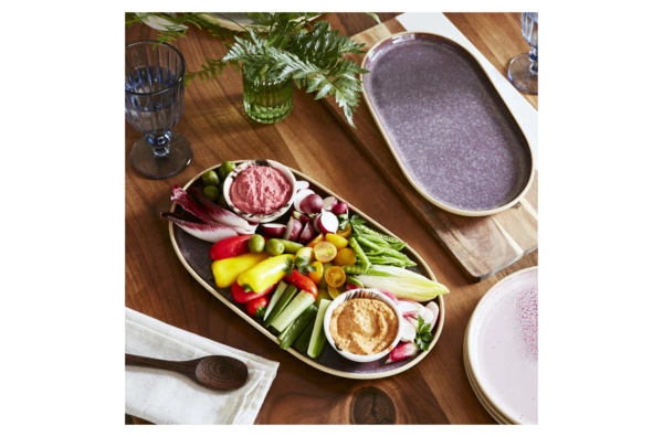 Блюдо овальное Portmeirion Минералы Аметист 34х18 см, керамика