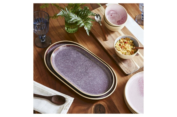 Блюдо овальное Portmeirion Минералы Аметист 34х18 см, керамика