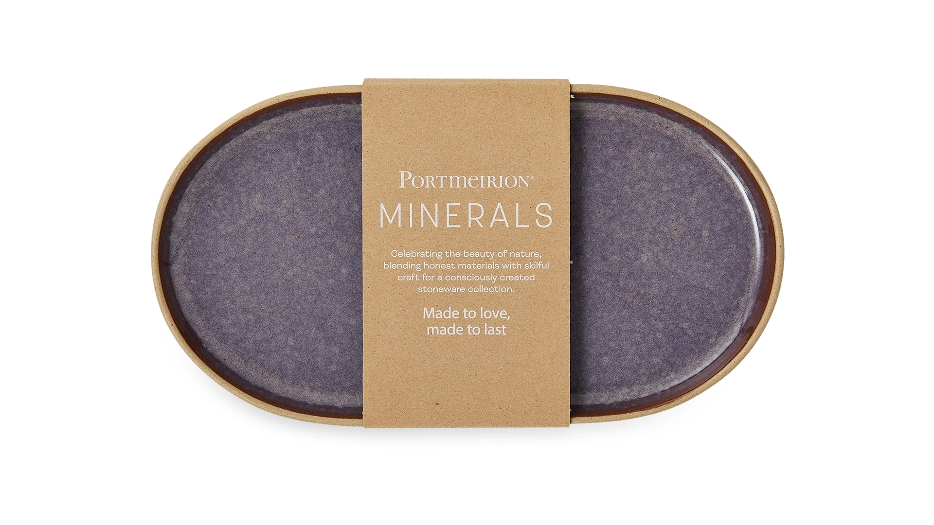 Блюдо овальное Portmeirion Минералы Аметист 30х16 см, керамика