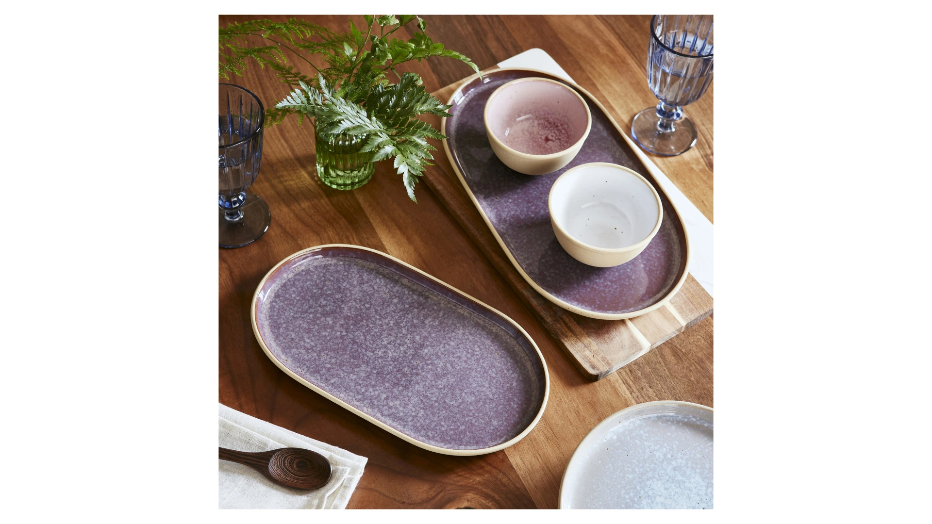 Блюдо овальное Portmeirion Минералы Аметист 30х16 см, керамика