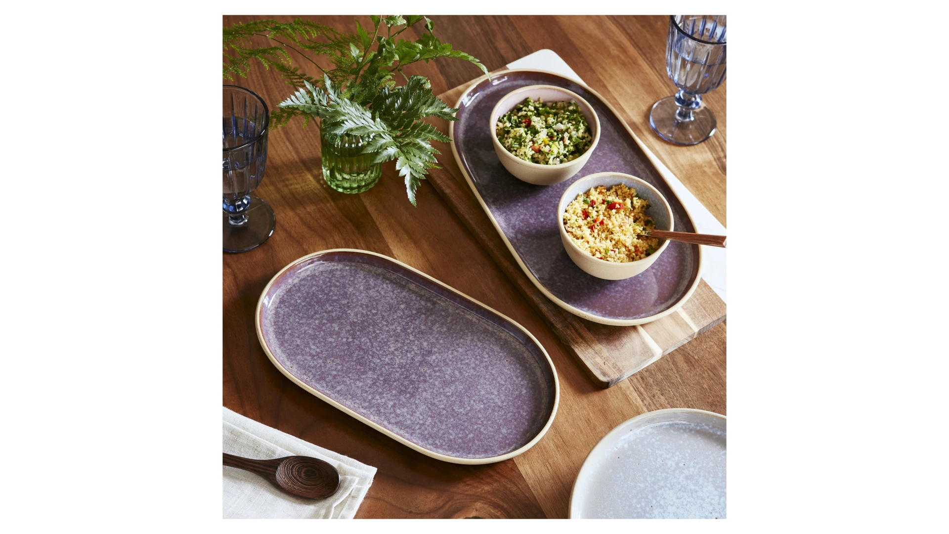 Блюдо овальное Portmeirion Минералы Аметист 30х16 см, керамика