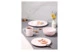 Сервиз чайно-столовый Decor de table Рассвет на 1 персону 4 предмета, рельеф, фарфор, розовый