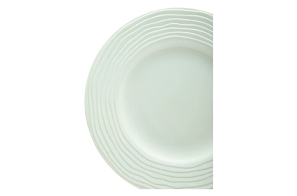 Сервиз чайно-столовый Decor de table Волна на 1 персону 4 предмета, рельеф, фарфор, мятный
