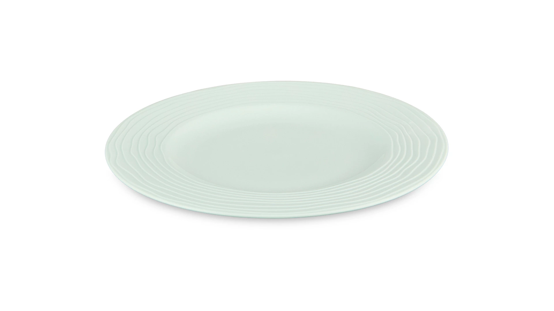 Сервиз чайно-столовый Decor de table Волна на 1 персону 4 предмета, рельеф, фарфор, мятный