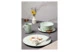 Сервиз чайно-столовый Decor de table Волна на 1 персону 4 предмета, рельеф, фарфор, мятный