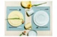Сервиз чайно-столовый Decor de table Волна на 1 персону 4 предмета, рельеф, фарфор, мятный