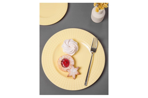 Сервиз чайно-столовый Decor de table Луч на 1 персону 4 предмета, рельеф, фарфор, желтый