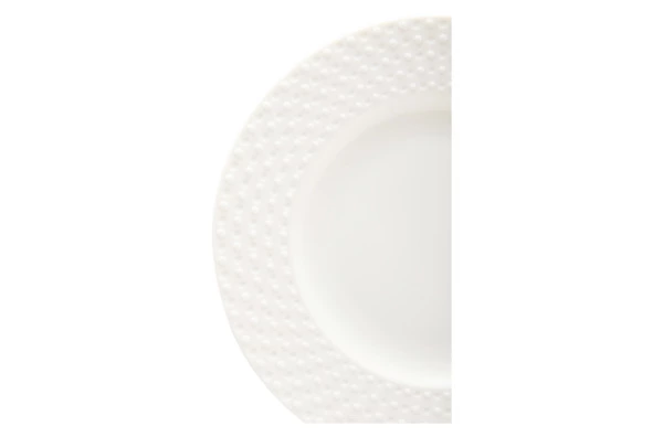 Сервиз чайно-столовый Decor de table Капля на 1 персону 4 предмета, рельеф, фарфор, белый
