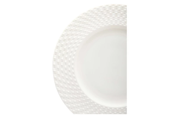 Сервиз чайно-столовый Decor de table Капля на 1 персону 4 предмета, рельеф, фарфор, белый