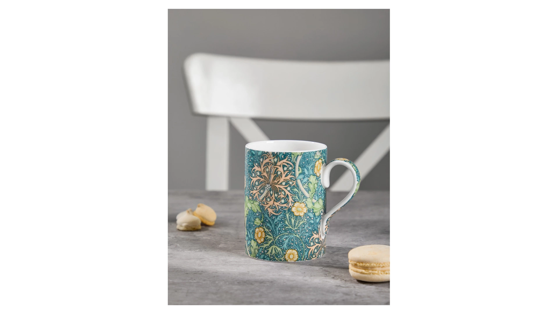 Кружка Spode Моррис и Ко Водоросли 340 мл, фарфор костяной