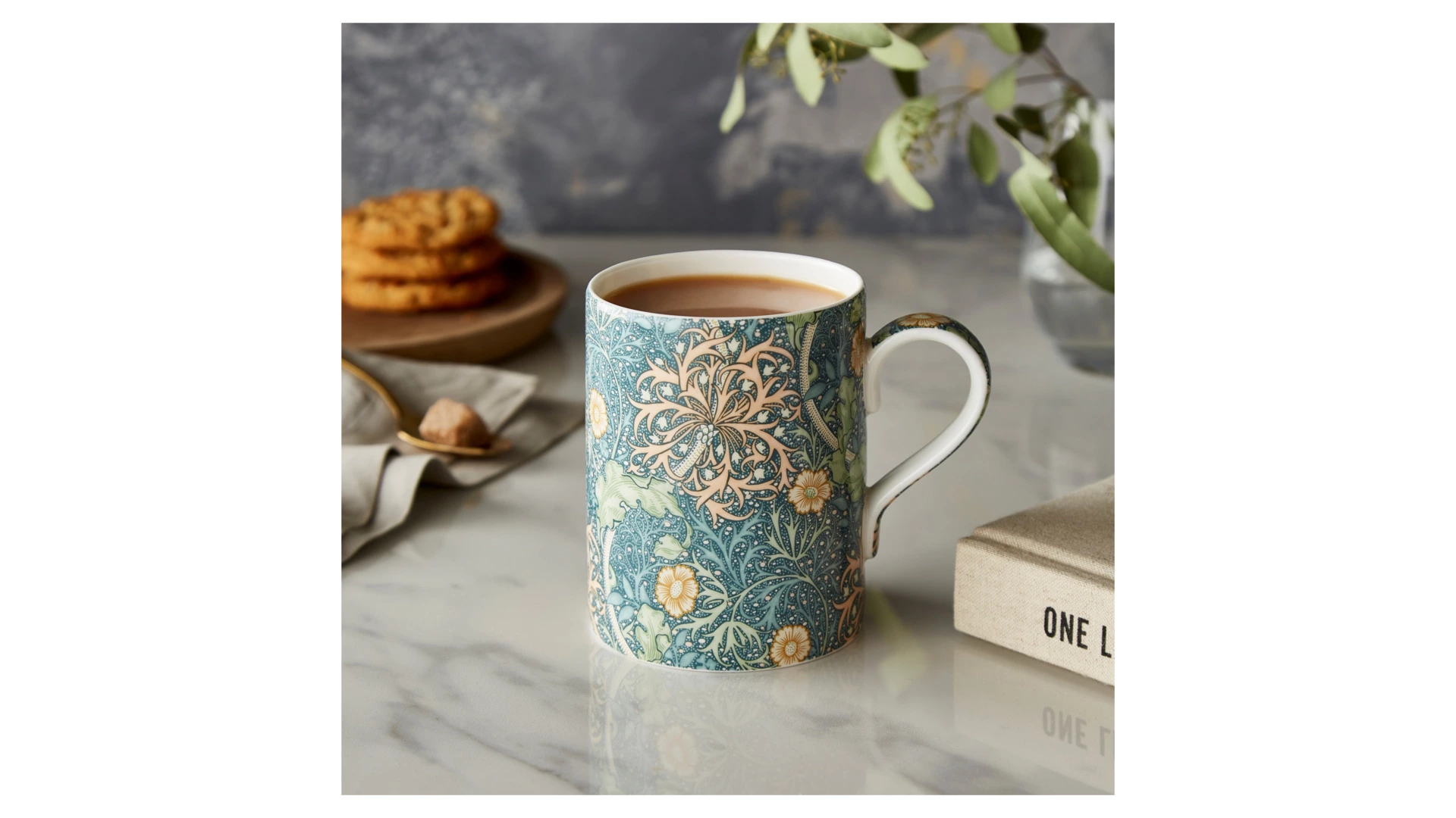 Кружка Spode Моррис и Ко Водоросли 340 мл, фарфор костяной