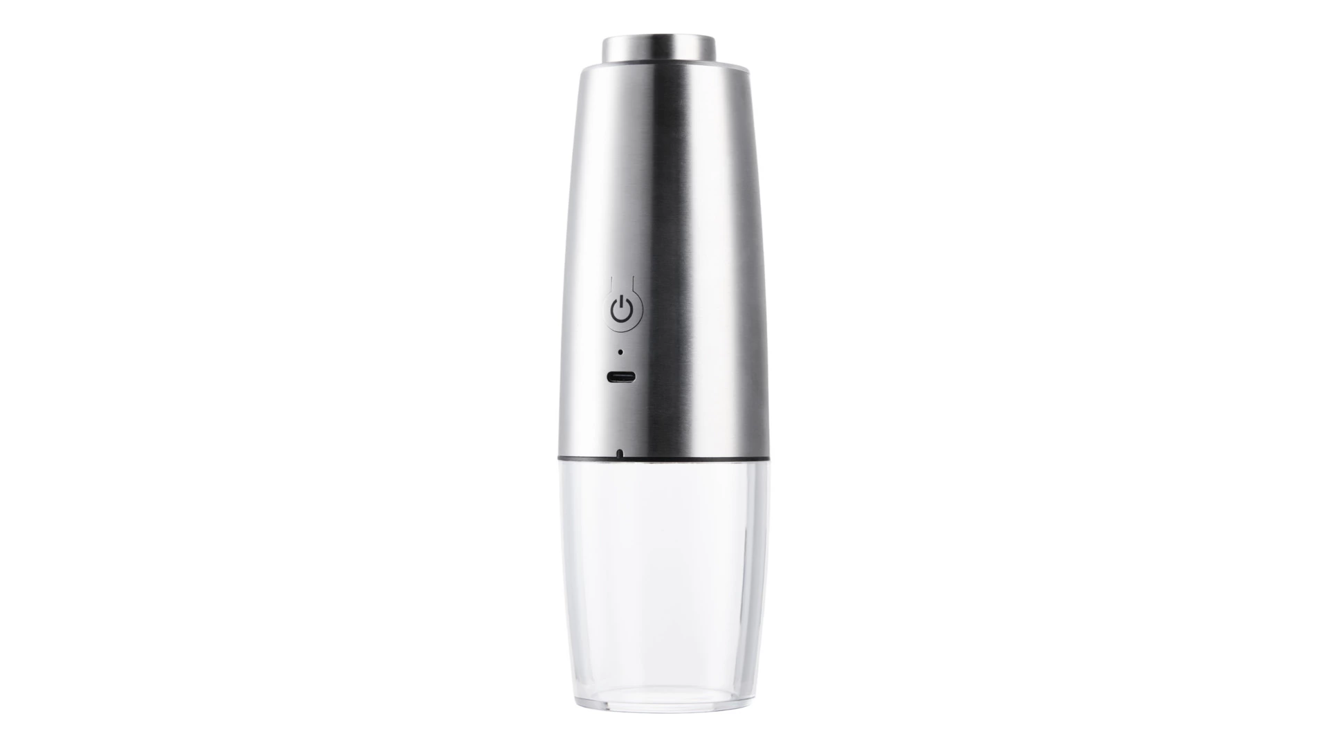 Мельница электрическая для соли и перца WO HOME Loft 19,5 см, подсветка, зарядка USB, п/к
