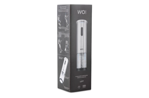 Штопор электрический WO HOME Loft, 19 см, зарядка USB, п/к