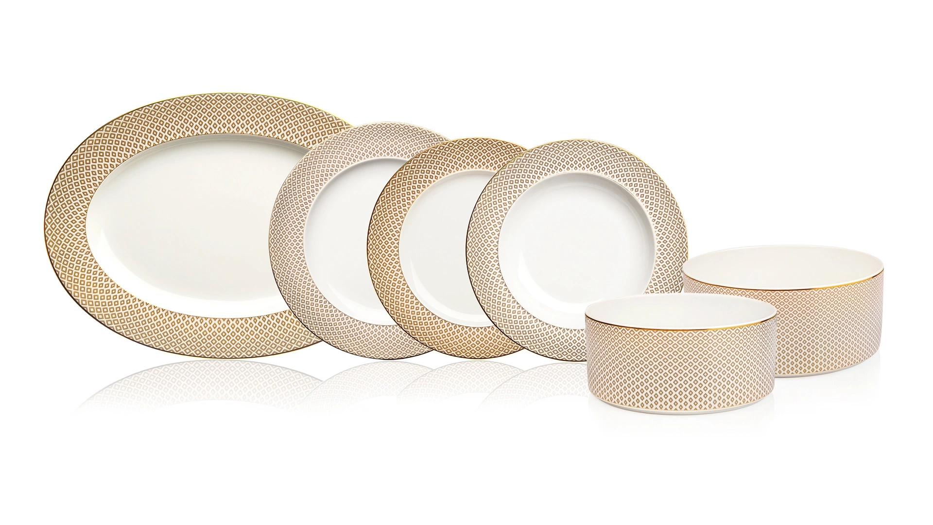 Сервиз столовый Rosenthal Францис Карро Беж на 6 персон 21 предмет, фарфор