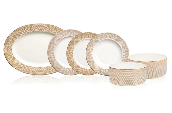 Сервиз столовый Rosenthal Францис Карро Беж на 6 персон 21 предмет, фарфор