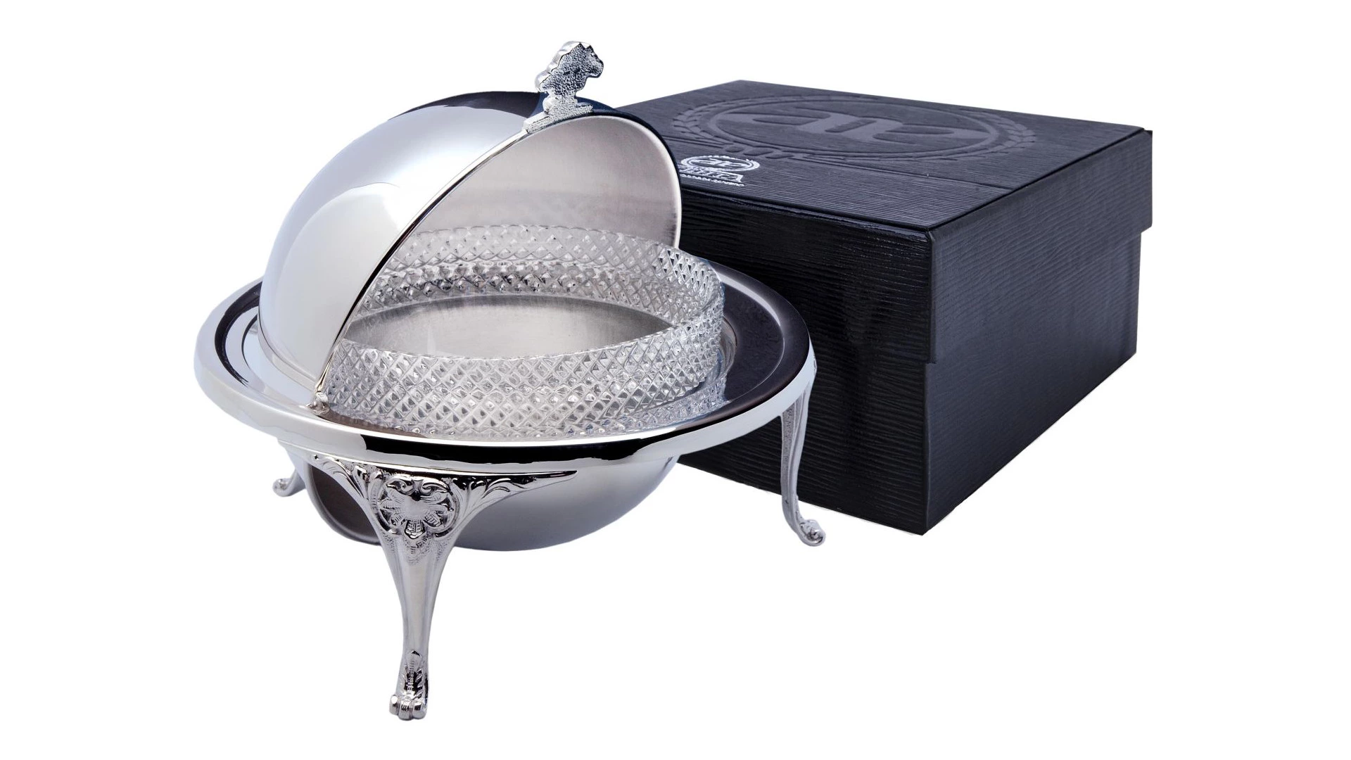 Икорница в футляре АргентА Classic Богема 232,34 г, серебро 925