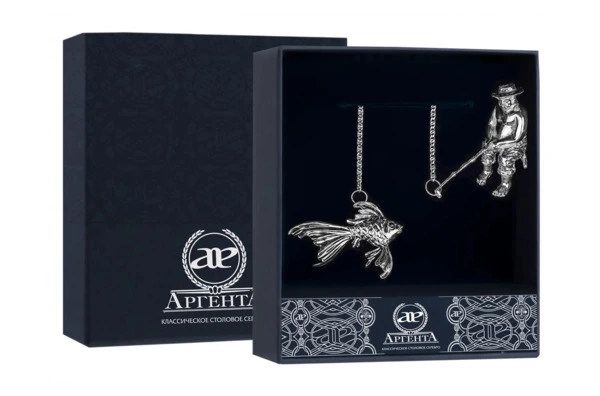 Ионизатор воды в футляре АргентА Рыбак 33,18 г, серебро 925