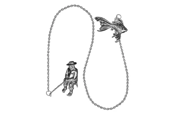 Ионизатор воды в футляре АргентА Рыбак 33,18 г, серебро 925