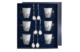 Набор чашек чайных с ложкми в футляре Аргента Тетерев 576,27 г, 12 предмета, серебро 925