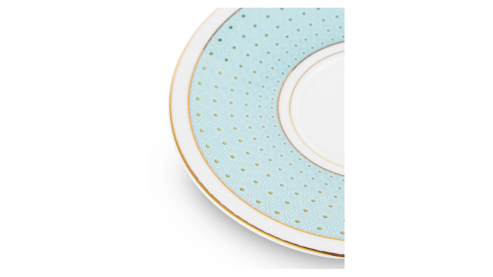 Набор чашек чайных с блюдцами Decor de table Бирюза 280 мл, 2 шт, фарфор костяной, п/к