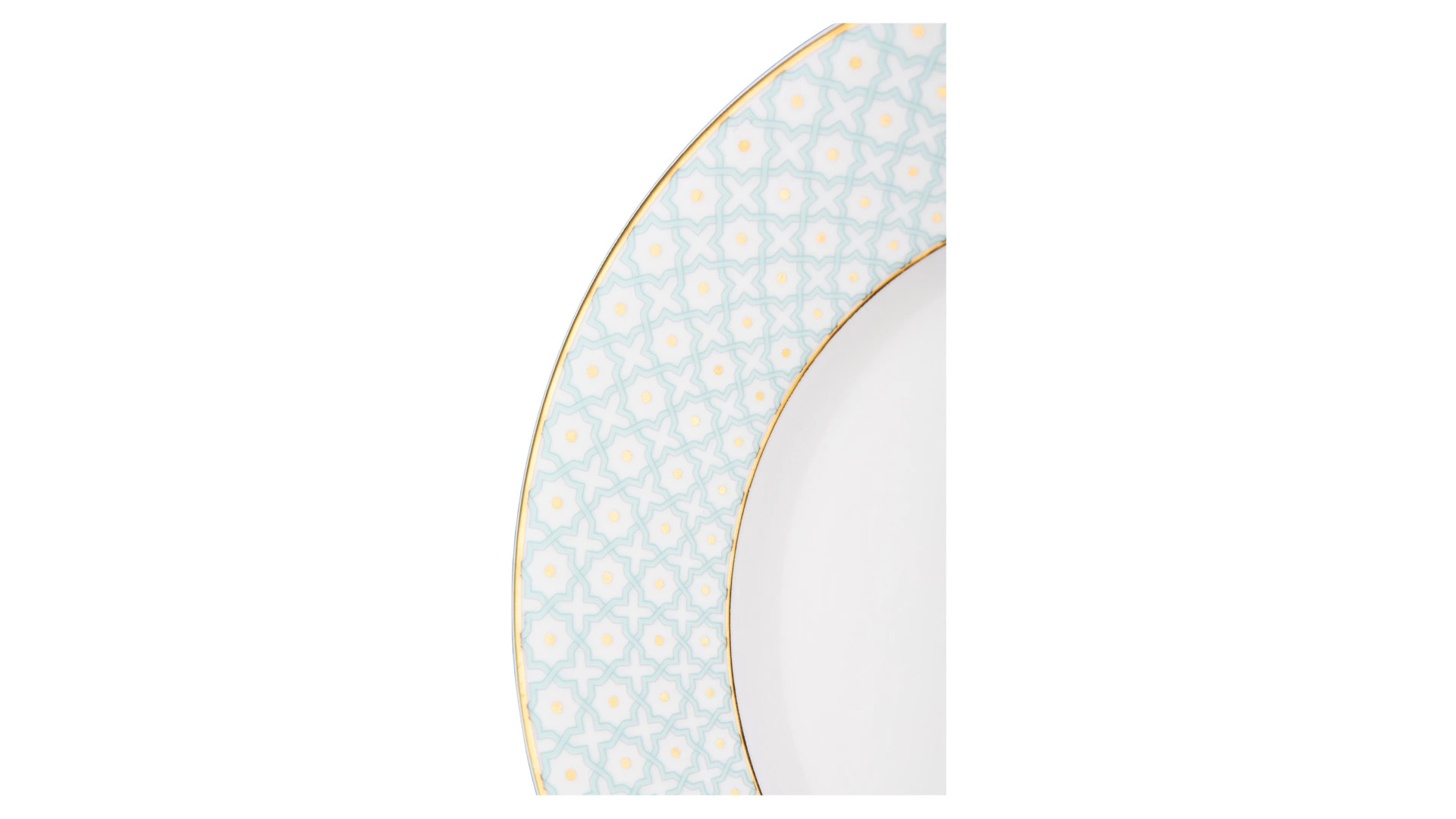Тарелка десертная Decor de table Бирюза 16 см, фарфор костяной