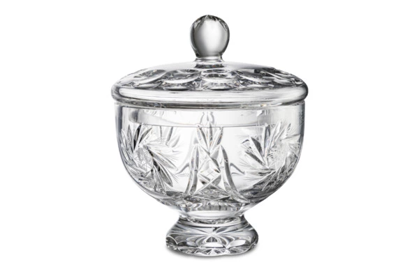 Конфетница с крышкой Decor de table 14,6 см, хрусталь, прозрачная