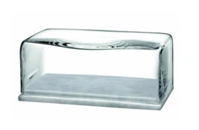 Масленка с крышкой Nude Glass Cruet 14х10 см, стекло хрустальное