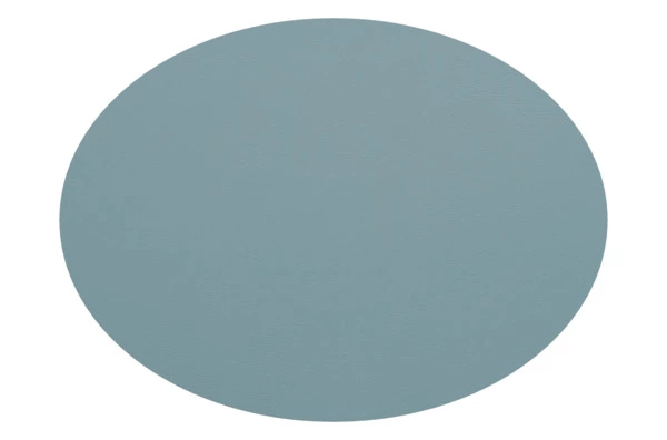 Плейсмат овальный двусторонний ADJ 47,5x35 см, кожа натуральная, небесный, эвкалипт, п/к