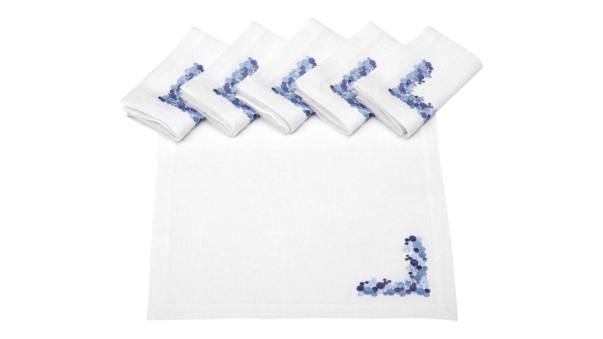 Набор салфеток подстановочных Венизное кружево Шарики 40х40 см, 6 шт, белый с серебром, лен, п/к