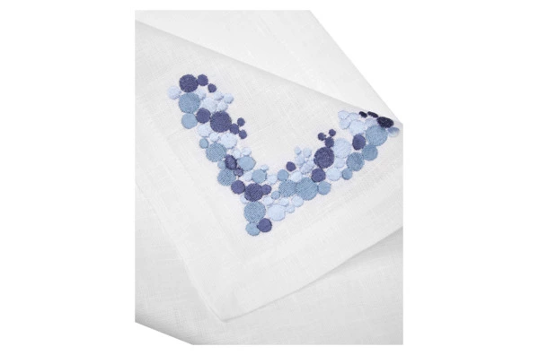 Набор салфеток подстановочных Венизное кружево Шарики 40х40 см, 6 шт, белый с серебром, лен, п/к