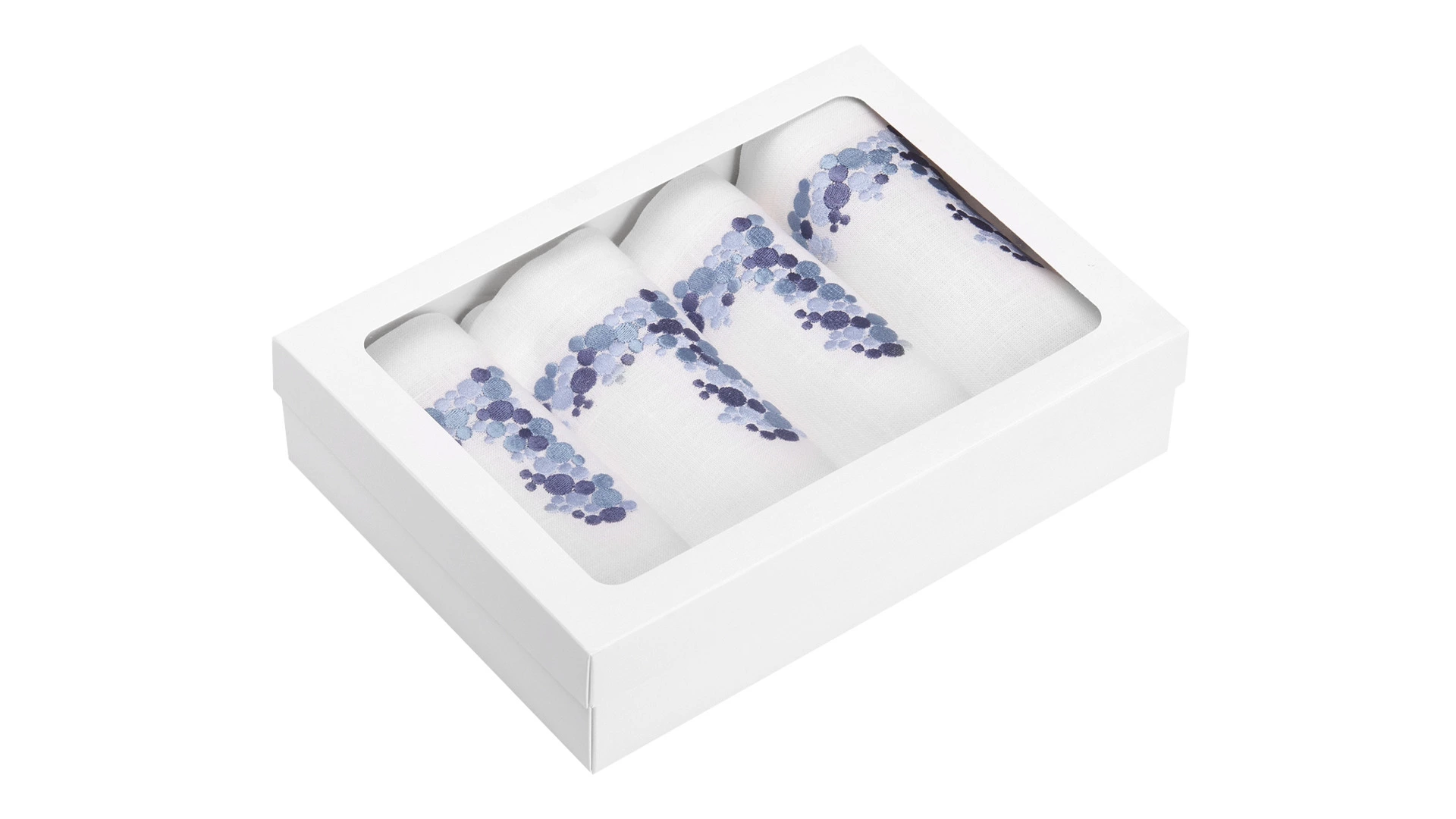 Набор салфеток подстановочных Венизное кружево Шарики 40х40 см, 6 шт, белый с серебром, лен, п/к