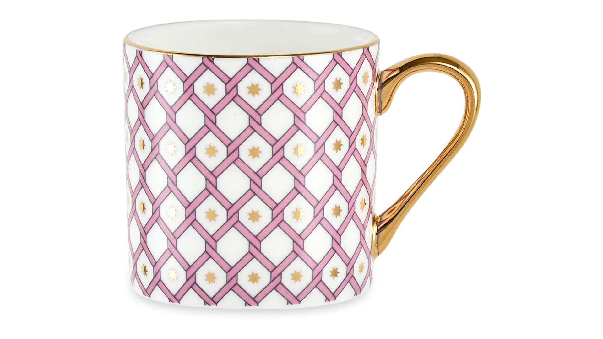 Чашка кофейная с блюдцем ИФЗ Идиллия Астра 115 мл, фарфор костяной, розовая