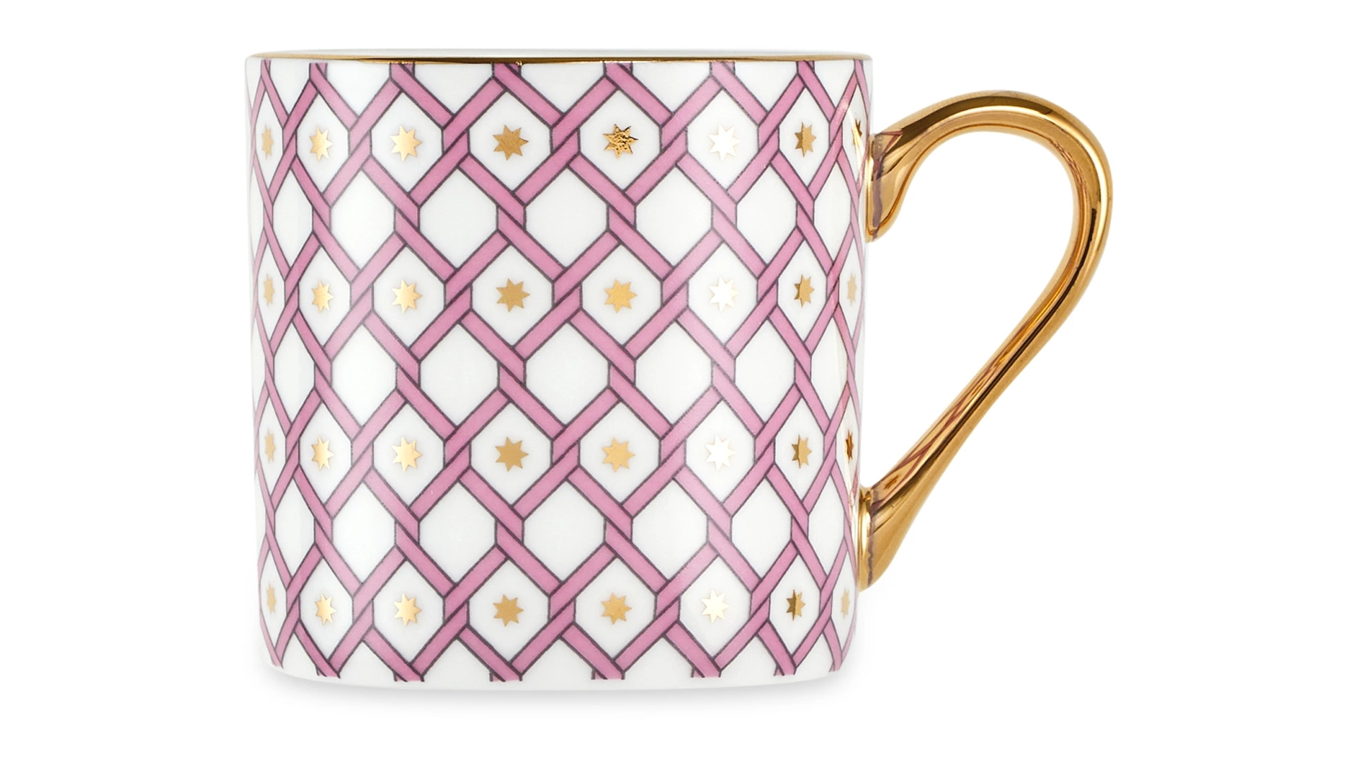 Чашка кофейная с блюдцем ИФЗ Идиллия Астра 115 мл, фарфор костяной, розовая