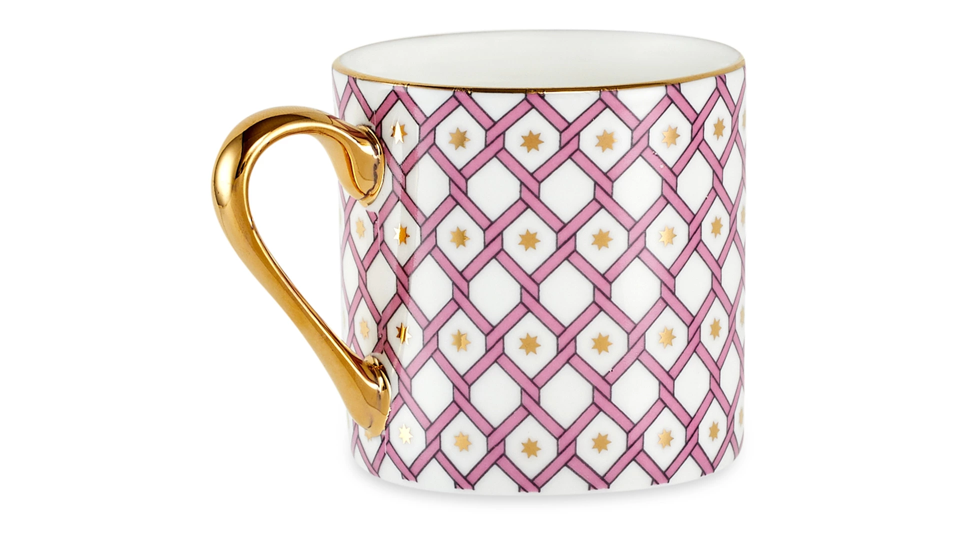 Чашка кофейная с блюдцем ИФЗ Идиллия Астра 115 мл, фарфор костяной, розовая