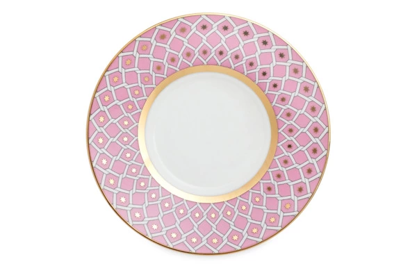 Чашка кофейная с блюдцем ИФЗ Идиллия Астра 115 мл, фарфор костяной, розовая