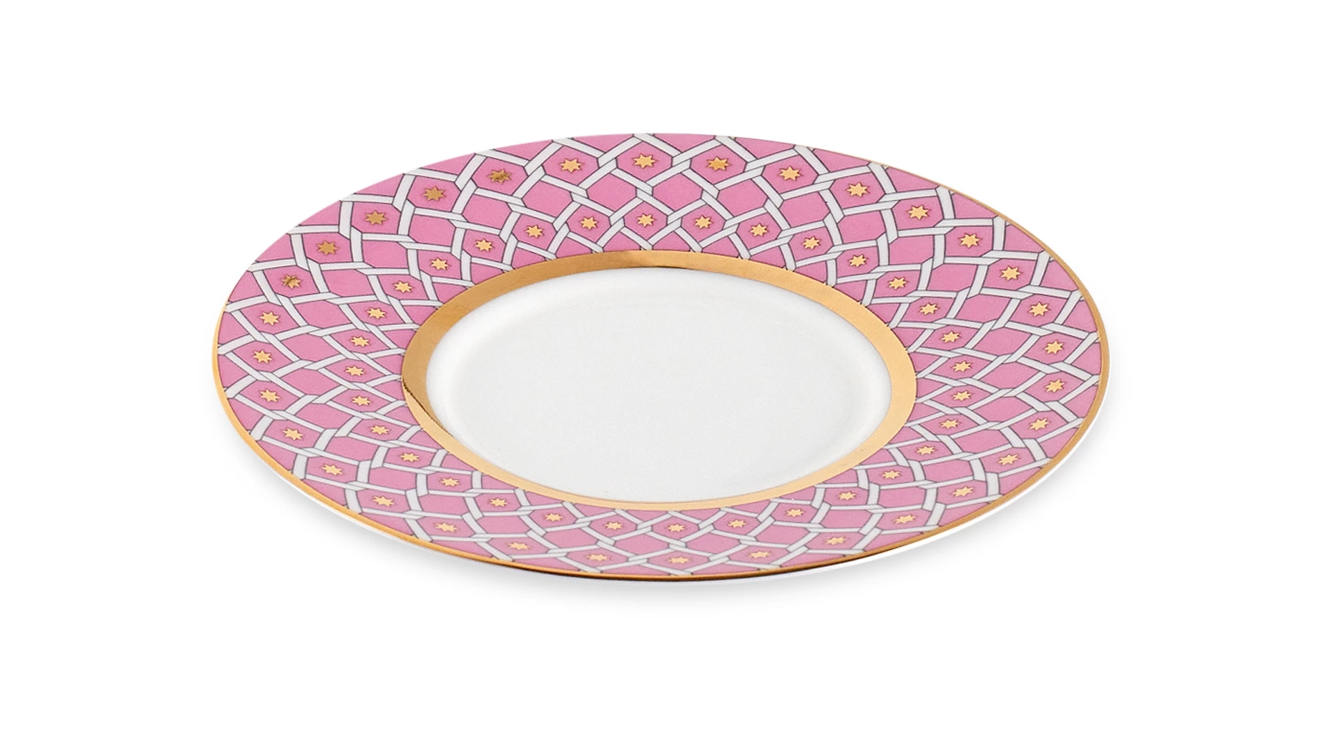 Чашка кофейная с блюдцем ИФЗ Идиллия Астра 115 мл, фарфор костяной, розовая