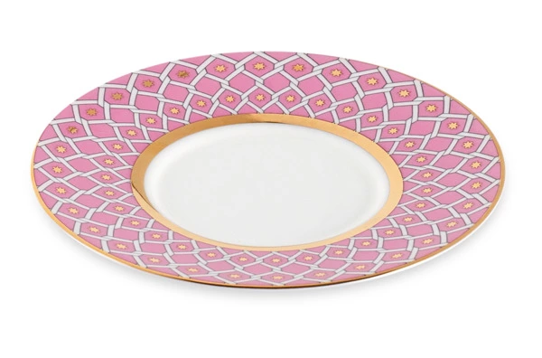 Чашка кофейная с блюдцем ИФЗ Идиллия Астра 115 мл, фарфор костяной, розовая