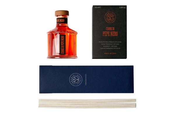 Диффузор Erbario Cuore Di Pepe Nero Черный Перец 100 мл, стекло, красный, п/к