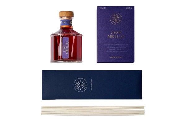 Диффузор Erbario Uva E Mirtillo Виноград И Черника 100 мл, стекло, бордовый, п/к