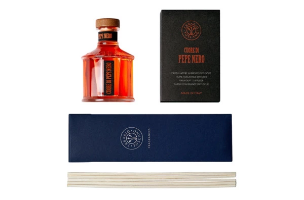 Диффузор Erbario Cuore Di Pepe Nero Черный Перец 250 мл, стекло, красный, п/к