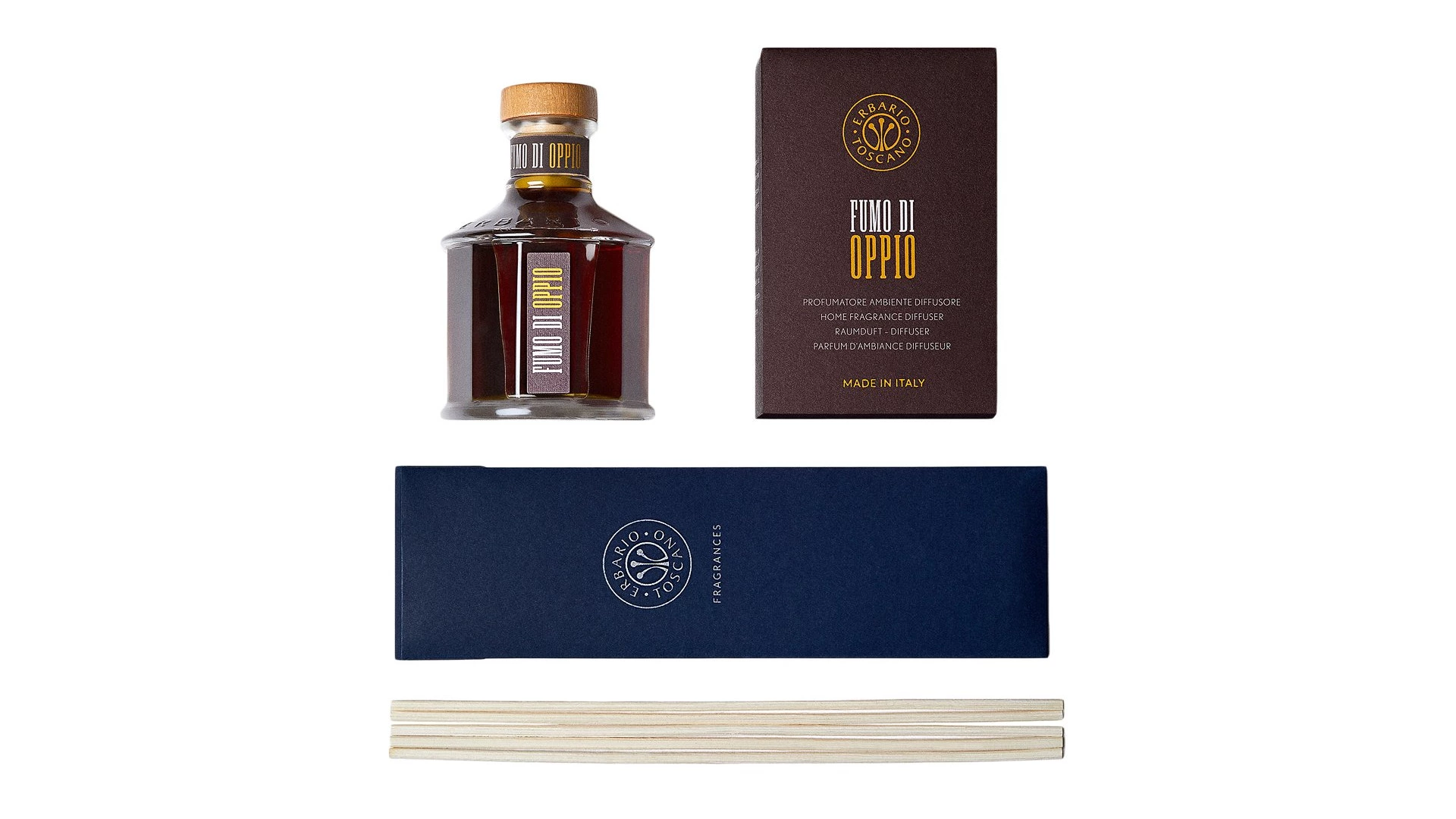 Диффузор Erbario Fumo Di Oppio Дым Опиума 250 мл, стекло, коричневый, п/к