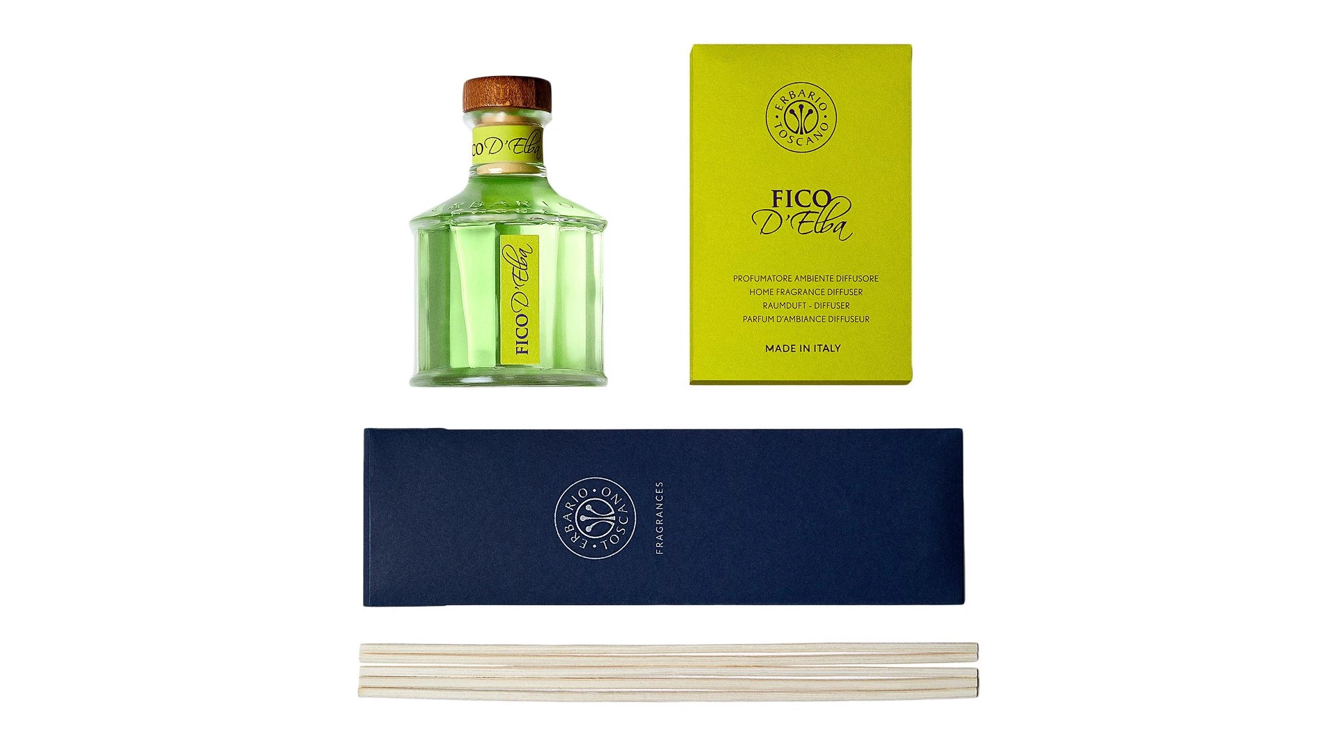 Диффузор Erbario Fico D'Elba Инжир Эльбы 500 мл, стекло, зеленый, п/к