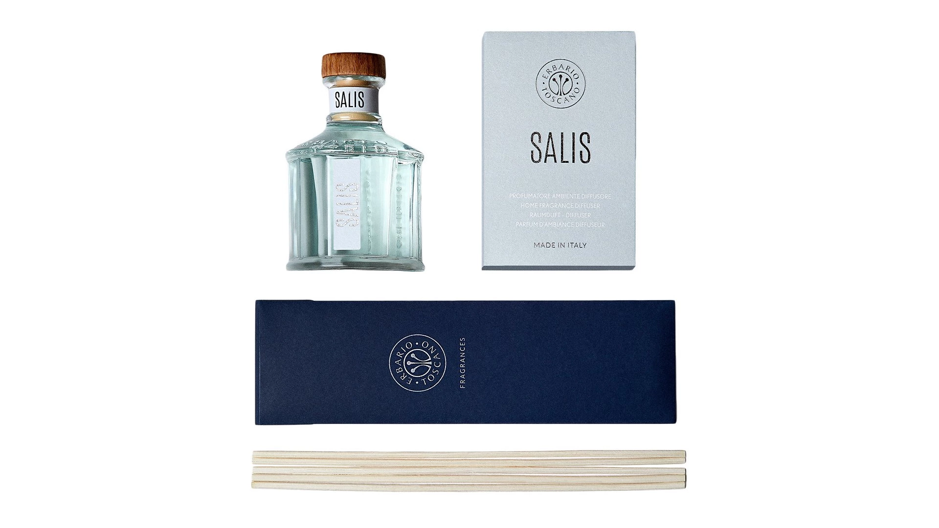 Диффузор Erbario Salis Морская Вода 500 мл, стекло, голубой, п/к