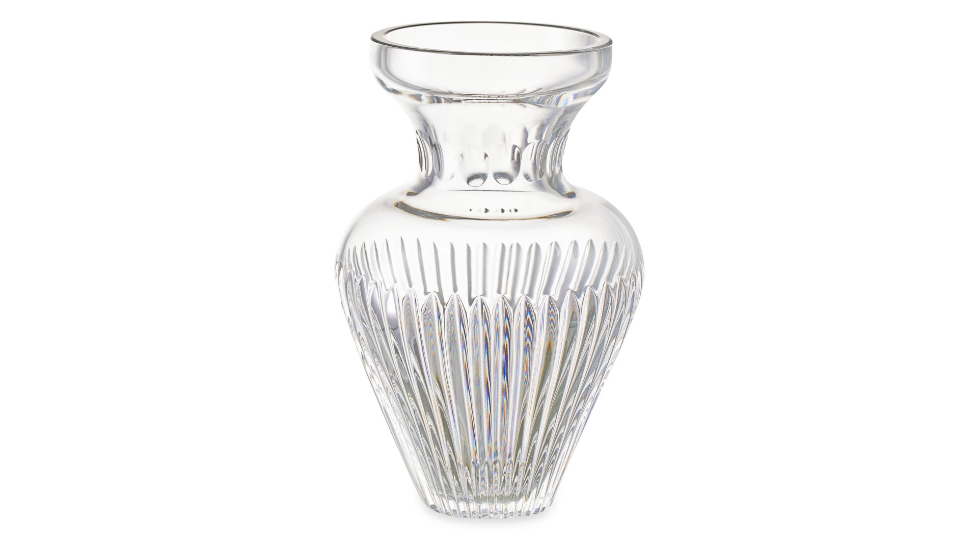 Ваза настольная Decor de table Дефанс 25 см, хрусталь, прозрачная